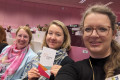Diana Hölscher, Nina Eichhorn und Melanie Rambeck beim Festakt zum 50-jährigen Bestehen der ZSB NRW in Wuppertal